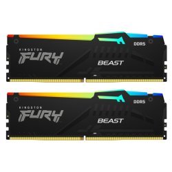 Модуль памяти для компьютера DDR5 32GB (2x16GB) 6400 MHz Beast RGB EXPO Kingston Fury (ex.HyperX) (KF564C32BBEAK2-32)