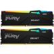 Модуль памяти для компьютера DDR5 16GB (2x8GB) 5200 MHz FURY Beast RGB Kingston Fury (ex.HyperX) (KF552C40BBAK2-16) - Нулевой остаток (Feed) - Нулевой остаток (Feed)