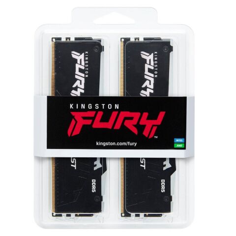 Модуль памяти для компьютера DDR5 16GB (2x8GB) 5200 MHz FURY Beast RGB Kingston Fury (ex.HyperX) (KF552C40BBAK2-16) - Нулевой остаток (Feed) - Нулевой остаток (Feed)