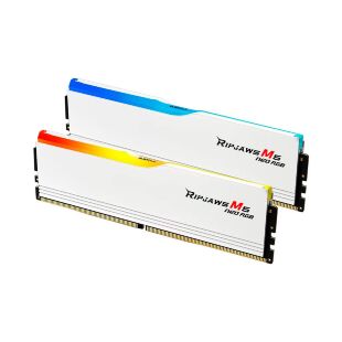 Модуль памяти для компьютера DDR5 32GB (2x16GB) 6000 MHz Ripjaws M5 Neo RGB Matte White G.Skill (F5-6000J3636F16GX2-RM5NRW)