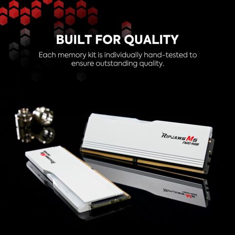 Модуль памяти для компьютера DDR5 32GB (2x16GB) 6000 MHz Ripjaws M5 Neo RGB Matte White G.Skill (F5-6000J3636F16GX2-RM5NRW) - Модули памяти для компьютера - Модули памяти для компьютера