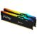 Модуль памяти для компьютера DDR5 16GB (2x8GB) 5600 MHz Beast RGB Kingston Fury (ex.HyperX) (KF556C40BBAK2-16) - Нулевой остаток (Feed) - Нулевой остаток (Feed)