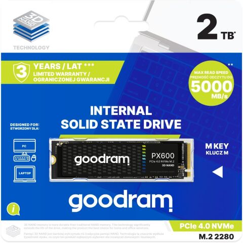 Накопитель SSD M.2 2280 2TB PX600 Goodram (SSDPR-PX600-2K0-80) - Нулевой остаток (Feed) - Нулевой остаток (Feed)
