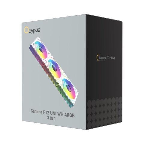 Кулер для корпуса OCYPUS GAMMA F12 UNI WH ARG (GAMMA-F12-WH3AM00U-GL) - Нулевой остаток (Feed) - Нулевой остаток (Feed)