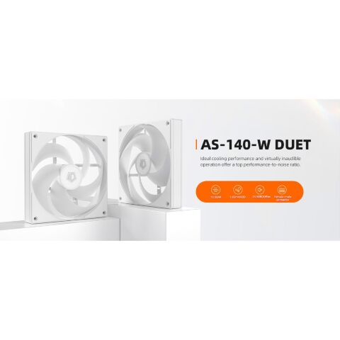 Кулер для корпуса ID-Cooling Вентилятор ID-Cooling AS-140-W Duet White (AS-140-W DUET) - Вентиляторы к корпусам - Вентиляторы к корпусам