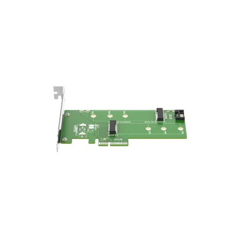 Контроллер Maiwo Multi-Size PCIex4 & SATA to M.2 (M-Key or B-key) KT015 SSD (45774) - Нулевой остаток (Feed)  - Нулевой остаток (Feed) 