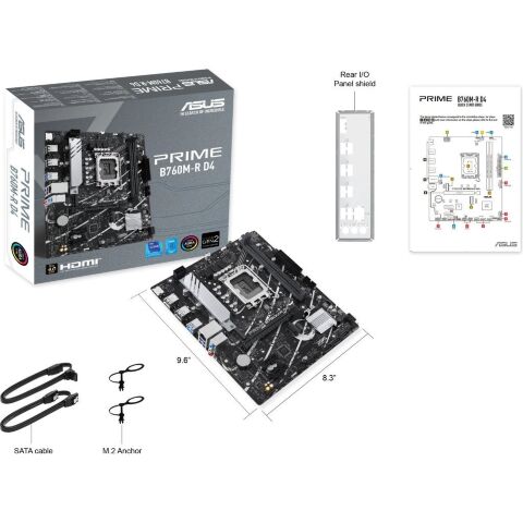 Материнская плата ASUS PRIME B760M-R D4 - Нулевой остаток (Feed)  - Нулевой остаток (Feed) 