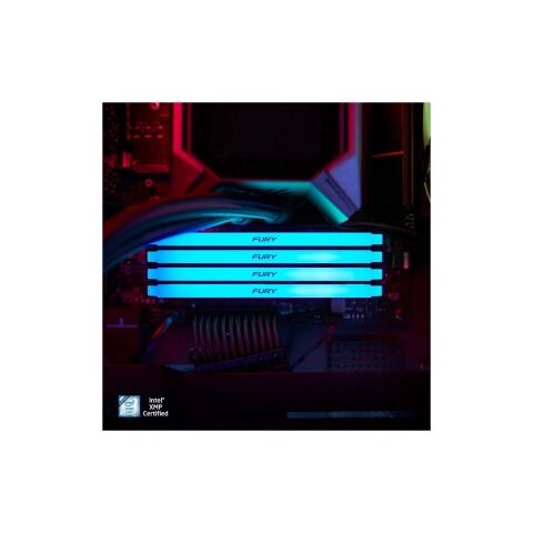 Модуль памяти для компьютера DDR4 16GB (2x8GB) 3200 MHz Beast Black Kingston Fury (ex.HyperX) (KF432C16BB2AK2/16WP) - Нулевой остаток (Feed)  - Нулевой остаток (Feed) 