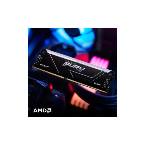 Модуль памяти для компьютера DDR4 16GB (2x8GB) 3200 MHz Beast Black Kingston Fury (ex.HyperX) (KF432C16BB2AK2/16WP) - Нулевой остаток (Feed)  - Нулевой остаток (Feed) 