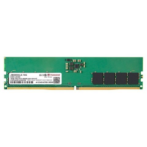 Модуль памяти для компьютера DDR5 16GB 4800 MHz Transcend (JM4800ALE-16G) - Нулевой остаток (Feed) - Нулевой остаток (Feed)