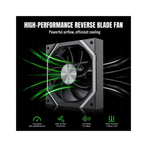 Кулер для корпуса Gamemax FN12A-N2-R - Нулевой остаток (Feed) - Нулевой остаток (Feed)