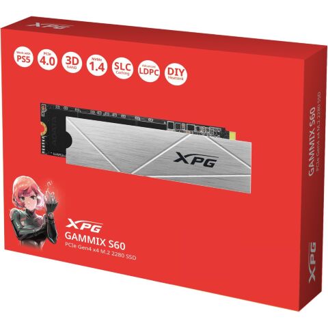 Накопитель SSD M.2 2280 2TB XPG GAMMIX S60 ADATA (AGAMMIXS60-2T-CS) - Внутренние SSD  - Внутренние SSD 