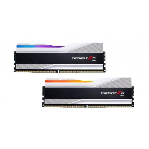 Модуль памяти для компьютера DDR5 32GB (2x16GB) 6000 MHz Trident Z5 RGB Silver G.Skill (F5-6000J3636F16GX2-TZ5RS) - Нулевой остаток (Feed)  - Нулевой остаток (Feed) 
