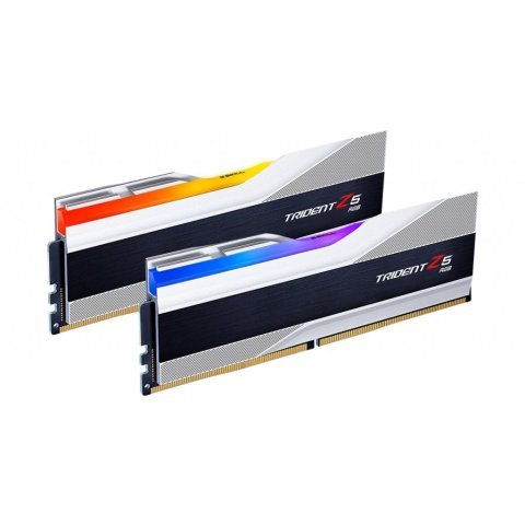 Модуль памяти для компьютера DDR5 32GB (2x16GB) 6000 MHz Trident Z5 RGB Silver G.Skill (F5-6000J3636F16GX2-TZ5RS) - Нулевой остаток (Feed)  - Нулевой остаток (Feed) 