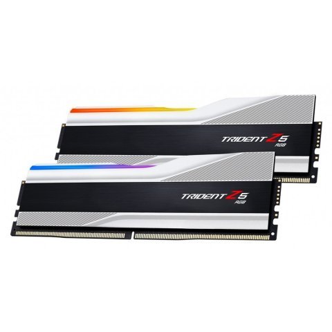 Модуль памяти для компьютера DDR5 32GB (2x16GB) 6000 MHz Trident Z5 RGB Silver G.Skill (F5-6000J3636F16GX2-TZ5RS) - Нулевой остаток (Feed)  - Нулевой остаток (Feed) 