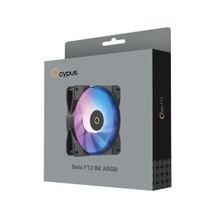 Кулер для корпуса OCYPUS BETA F12 BK ARGB (BETA-F12-BK1AM00X-GL)