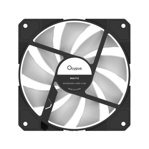 Кулер для корпуса OCYPUS BETA F12 BK ARGB (BETA-F12-BK1AM00X-GL) - Нулевой остаток (Feed)  - Нулевой остаток (Feed) 