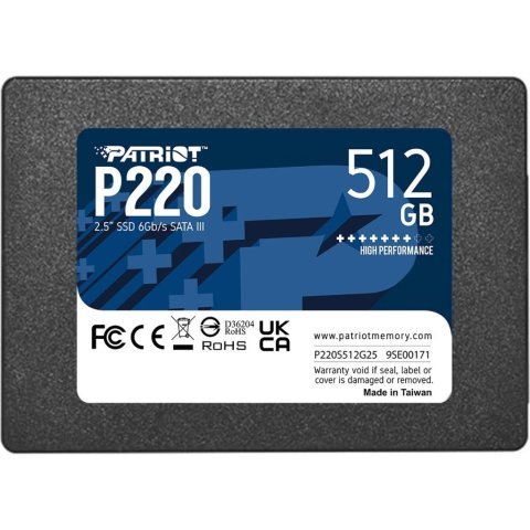 Накопитель SSD 2.5" 512GB Patriot (P220S512G25) - Нулевой остаток (Feed) - Нулевой остаток (Feed)