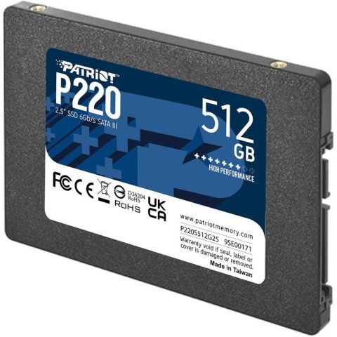 Накопитель SSD 2.5" 512GB Patriot (P220S512G25) - Нулевой остаток (Feed) - Нулевой остаток (Feed)