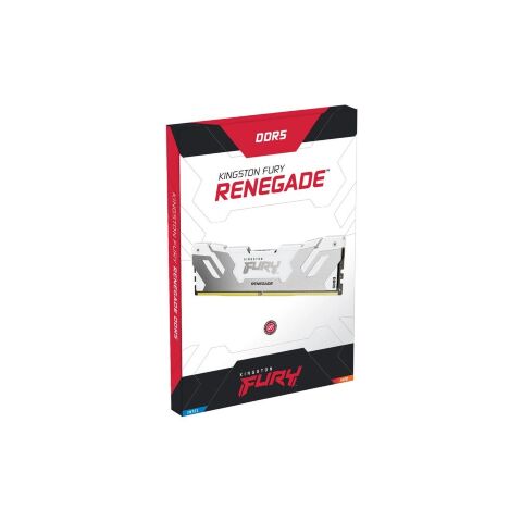 Модуль памяти для компьютера DDR5 32GB (2x16GB) 8000 MHz Renegade White Kingston Fury (ex.HyperX) (KF580C38RWK2-32) - Нулевой остаток (Feed)  - Нулевой остаток (Feed) 