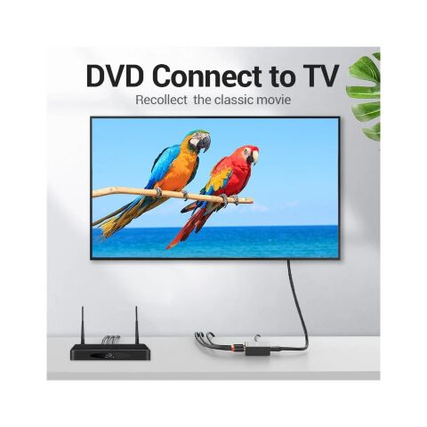 Конвертор RCA to HDMI black Vention (AEFB0) - Контроллеры и конверторы  - Контроллеры и конверторы 