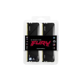 Модуль памяти для компьютера DDR4 32GB (2x16GB) 3200 MHz Beast RGB Black Kingston Fury (ex.HyperX) (KF432C16BB12AK2/32WP)