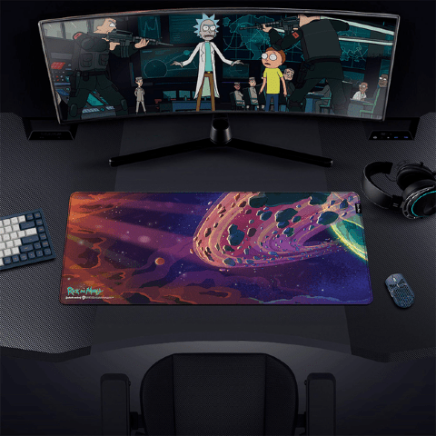 Килимок для миші ігрова поверхня Warner Brothers RICK AND MORTY Outer Space Рік та Морті XL (90*42 cm) -   -  