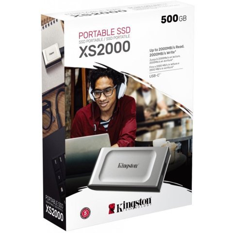 Накопитель SSD USB 3.2 500GB Kingston (SXS2000/500G) - Нулевой остаток (Feed) - Нулевой остаток (Feed)