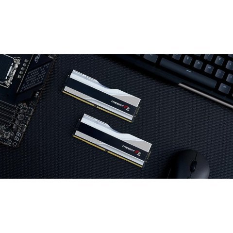 Модуль памяти для компьютера DDR5 32GB (2x16GB) 7800 MHz Trident Z5 RGB Silver G.Skill (F5-7800J3646H16GX2-TZ5RS) - Нулевой остаток (Feed)  - Нулевой остаток (Feed)