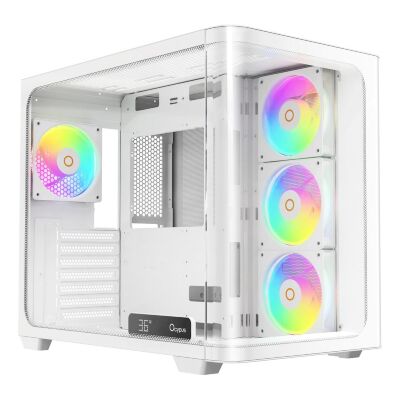 Корпус для ПК OCYPUS IOTA C70 WH CURVE ARGB DIGITAL (IOTA-C70-WHD400CD-GL)
