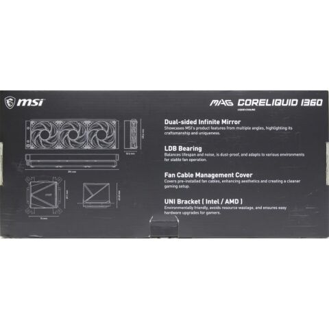 Система жидкостного охлаждения MSI MAG CoreLiquid I360 (MAG CORELIQUID I360) - Нулевой остаток (Feed) - Нулевой остаток (Feed)