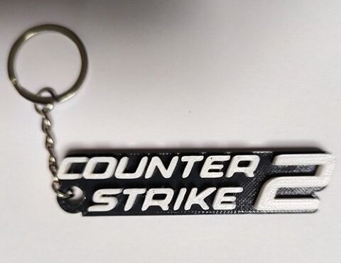 Брелок CS GO Counter Strike Logo Keychain ABS пластик 8 см. -   -  