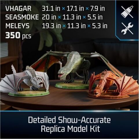 Пазл 4D Build Game Thrones House Dragon 3-Pack puzzle 3D картон Дракони Гра престолів 350 шт. -   -  