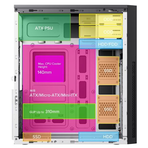 Корпус для ПК Gamemax ET-216-NP-2U3 - Нулевой остаток (Feed)  - Нулевой остаток (Feed) 