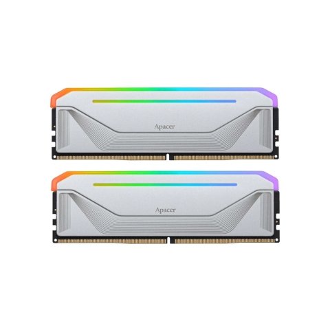 Модуль памяти для компьютера DDR5 32GB (2x16GB) 5600 MHz NOX RGB Silver Apacer (AH5U32G56C522NWAA-2) - Нулевой остаток (Feed) - Нулевой остаток (Feed)