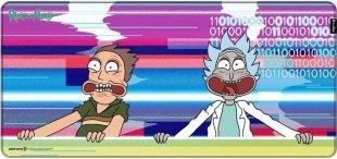 Коврик для мыши игровая поверхность Warner Brothers RICK AND MORTY Glitched Рик и Морти XL (90*42 cm)