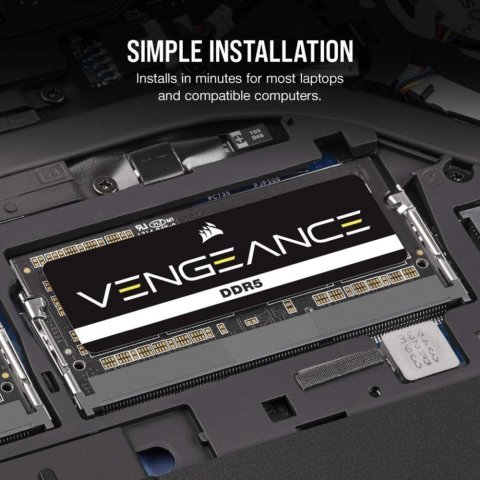 Модуль памяти для ноутбука SoDIMM DDR5 16GB 4800 MHz Vengeance Corsair (CMSX16GX5M1A4800C40) - Нулевой остаток (Feed) - Нулевой остаток (Feed)
