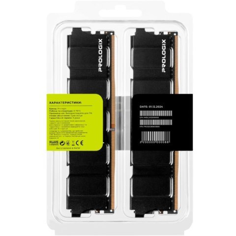 Модуль памяти для компьютера DDR5 32GB (2x16GB) 5600 MHz Black Prologix (PRO32GB5600B5K) - Нулевой остаток (Feed) - Нулевой остаток (Feed)