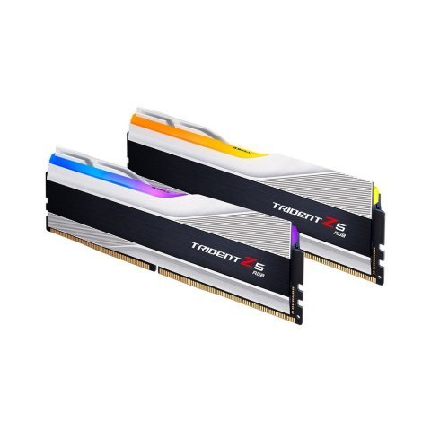 Модуль памяти для компьютера DDR5 32GB (2x16GB) 7600 MHz Trident Z5 RGB Silver G.Skill (F5-7600J3646G16GX2-TZ5RS) - Нулевой остаток (Feed)  - Нулевой остаток (Feed) 