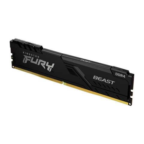 Модуль памяти для компьютера DDR4 8GB 2666 MHz Fury Beast Black Kingston Fury (ex.HyperX) (KF426C16BB/8) - Нулевой остаток (Feed)  - Нулевой остаток (Feed) 