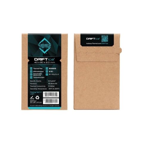 Термопрокладка Iceberg Thermal DRIFTIce Thermal Pad 40mmx80mm 1.5mm (DRIFTICE15-A0A) - Нулевой остаток (Feed) - Нулевой остаток (Feed)