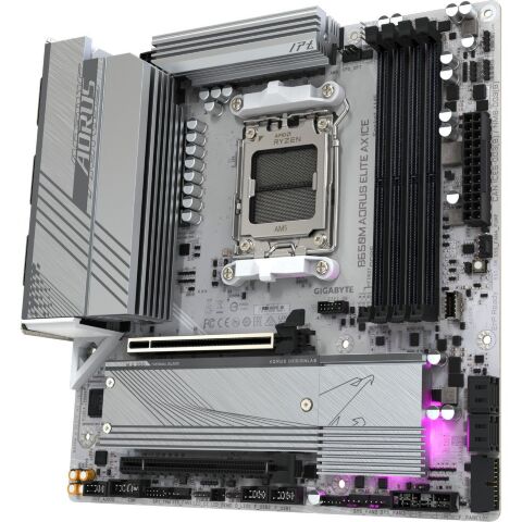 Материнская плата GIGABYTE B650M AORUS ELITE AX ICE (B650M A ELITE AX ICE) - Нулевой остаток (Feed) - Нулевой остаток (Feed)