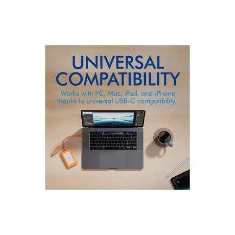 Накопитель SSD USB Type-C 500GB Rugged Mini LaCie (STMF500400) - Внутренние SSD - Внутренние SSD