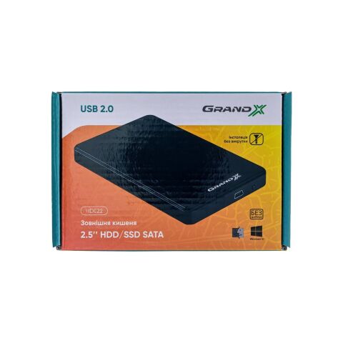 Карман внешний Grand-X HDE22 - Аксессуары к HDD - Аксессуары к HDD