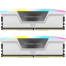 Модуль памяти для компьютера DDR5 32GB (2x16GB) 6000 MHz Vengeance RGB White Corsair (CMH32GX5M2E6000C36W)