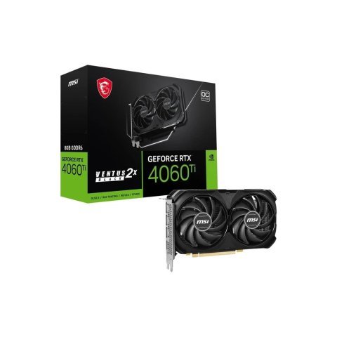 Видеокарта MSI GeForce RTX4060Ti 8Gb VENTUS 2X BLACK OC (RTX 4060 Ti VENTUS 2X BLACK 8G OC) - Нулевой остаток (Feed)  - Нулевой остаток (Feed) 