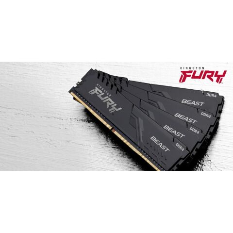 Модуль памяти для компьютера DDR4 16GB (2x8GB) 3600 MHz Fury Beast Black Kingston Fury (ex.HyperX) (KF436C17BBK2/16) - Нулевой остаток (Feed)  - Нулевой остаток (Feed) 