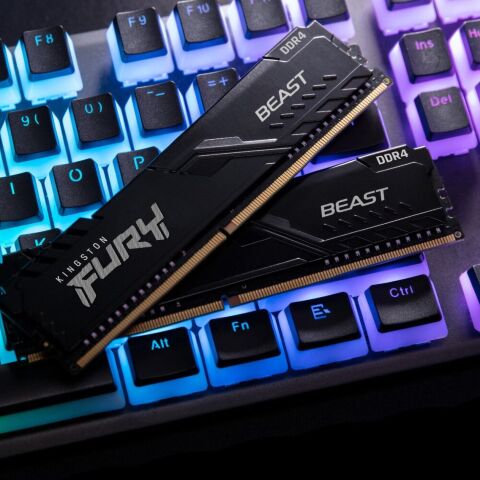 Модуль памяти для компьютера DDR4 16GB (2x8GB) 3600 MHz Fury Beast Black Kingston Fury (ex.HyperX) (KF436C17BBK2/16) - Нулевой остаток (Feed)  - Нулевой остаток (Feed) 