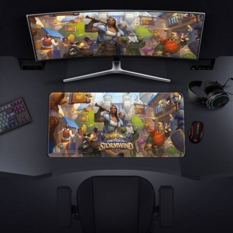 Коврик для мыши игровая поверхность Blizzard Hearthstone United in Stormwind Хартстоун XL 90*42 cм -   -