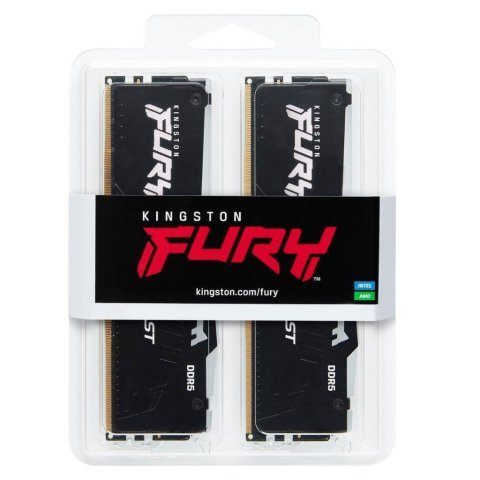 Модуль памяти для компьютера DDR5 32GB (2x16GB) 5600 MHz FURY Beast RGB Kingston Fury (ex.HyperX) (KF556C40BBAK2-32) - Нулевой остаток (Feed) - Нулевой остаток (Feed)